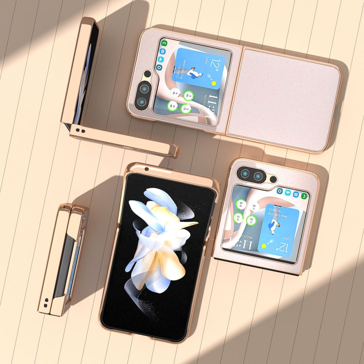 For Samsung Galaxy Z Flip5 Nano Plating Glitter PU Phone Case