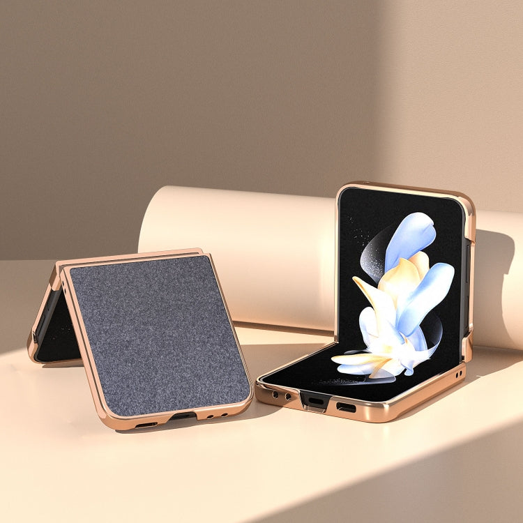 For Samsung Galaxy Z Flip5 Nano Plating Glitter PU Phone Case