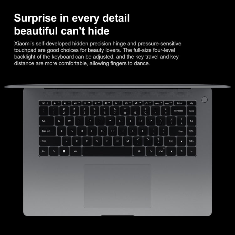 Xiaomi Book Pro 16 2022 Laptop, 16GB+512GB, 16 inch Touch Screen Windows 11 Home Chinese Version, Intel 12th Gen Core i5-1240P Integrated Graphics(Grey)