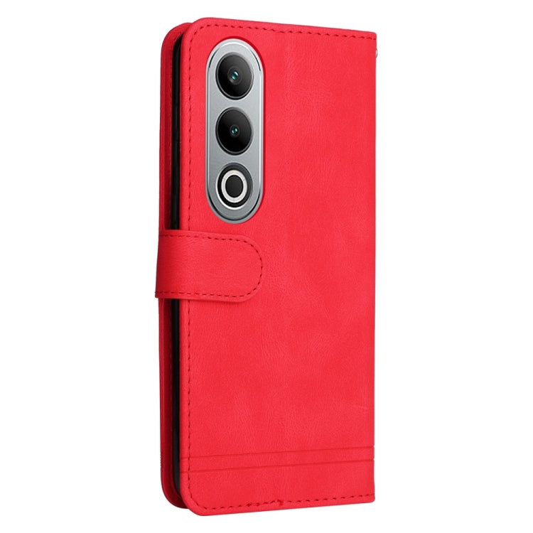 For OPPO K12 Skin Feel Life Tree Metal Button Leather Phone Case