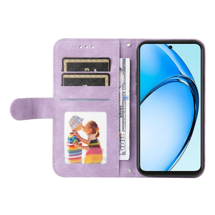 For OPPO A60 4G Global Skin Feel Life Tree Metal Button Leather Phone Case