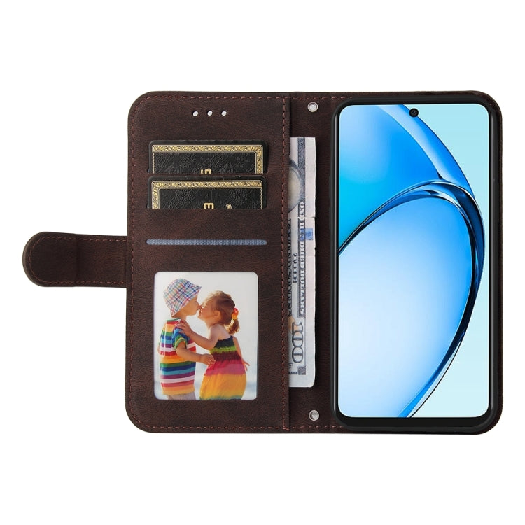 For OPPO A60 4G Global Skin Feel Life Tree Metal Button Leather Phone Case