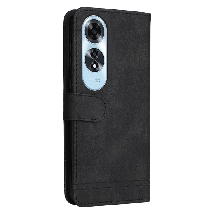 For OPPO A60 4G Global Skin Feel Life Tree Metal Button Leather Phone Case