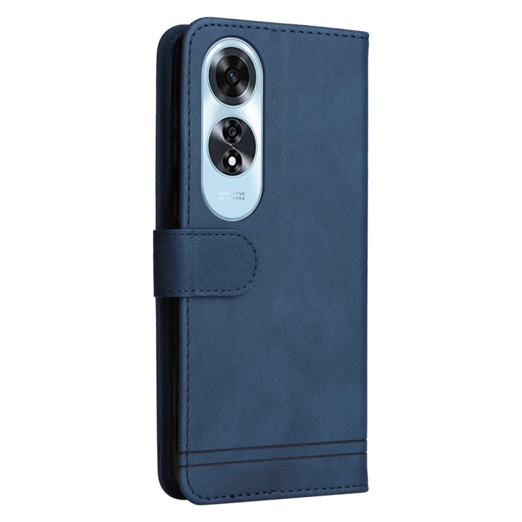 For OPPO A60 4G Global Skin Feel Life Tree Metal Button Leather Phone Case
