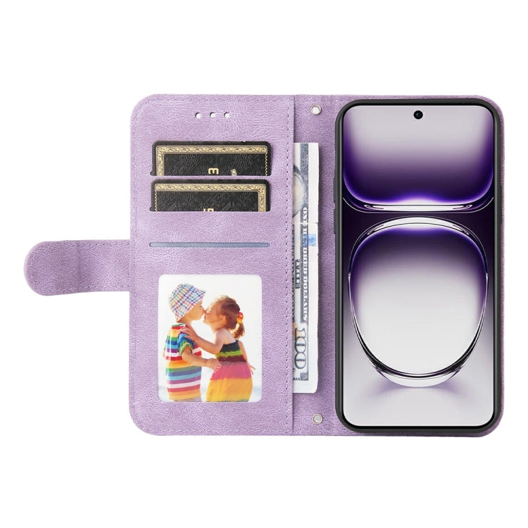 For OPPO Reno12 5G Global Skin Feel Life Tree Metal Button Leather Phone Case
