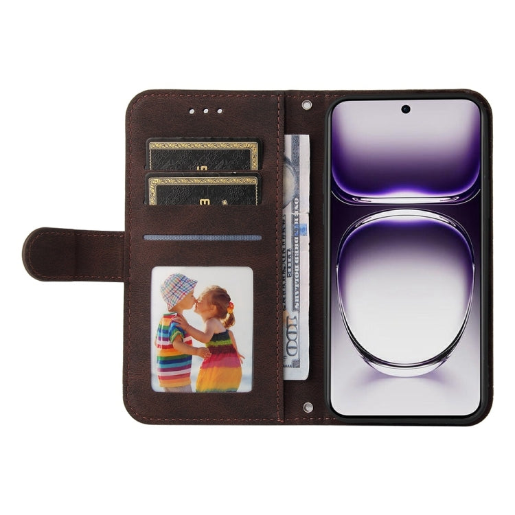 For OPPO Reno12 5G Global Skin Feel Life Tree Metal Button Leather Phone Case