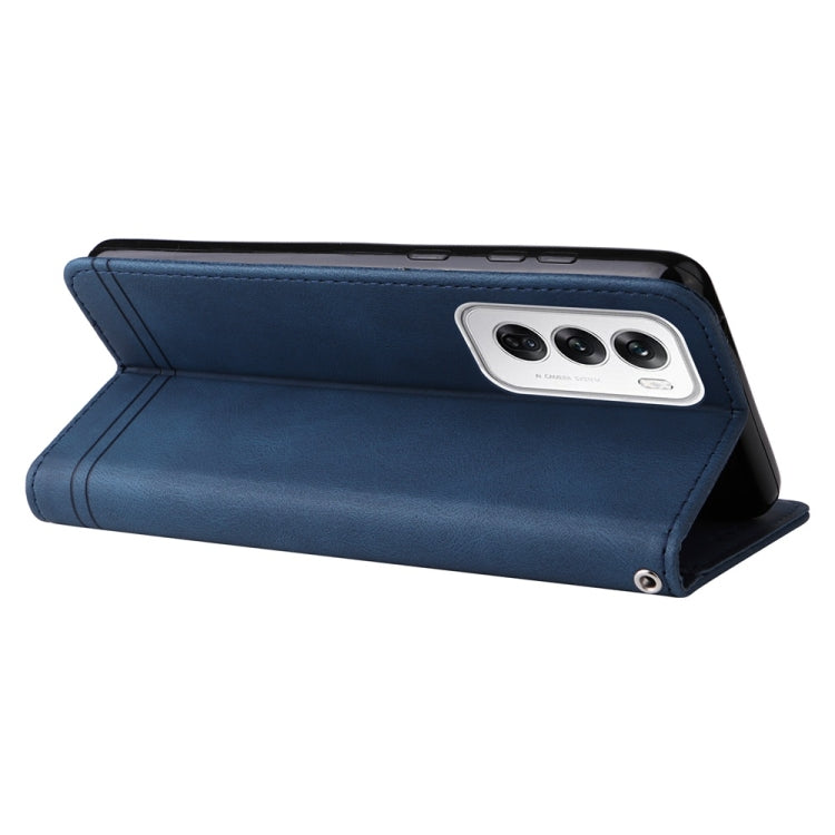 For OPPO Reno12 5G Global Skin Feel Life Tree Metal Button Leather Phone Case
