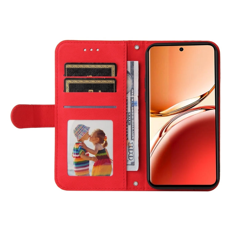 For OPPO Reno12 F 5G Global Skin Feel Life Tree Metal Button Leather Phone Case