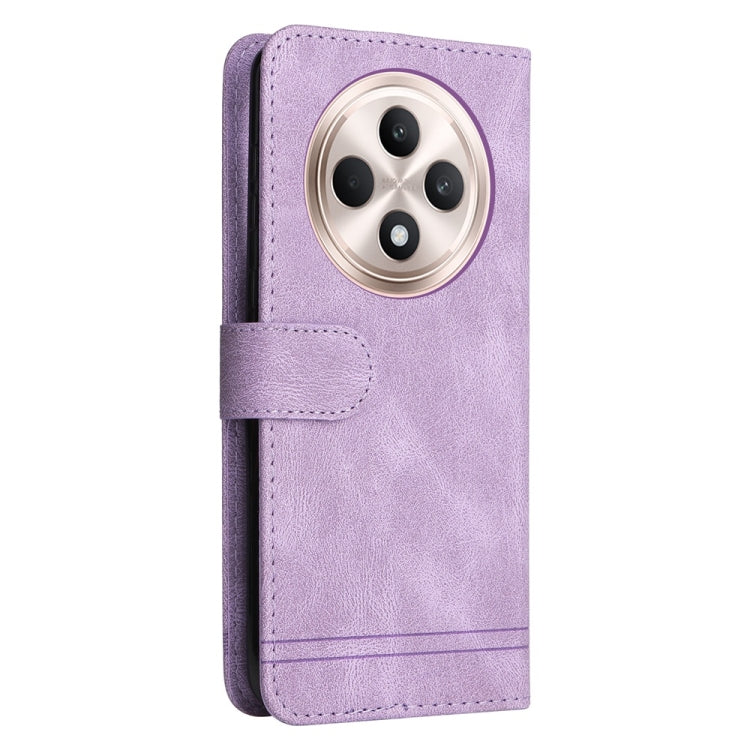 For OPPO Reno12 F 5G Global Skin Feel Life Tree Metal Button Leather Phone Case