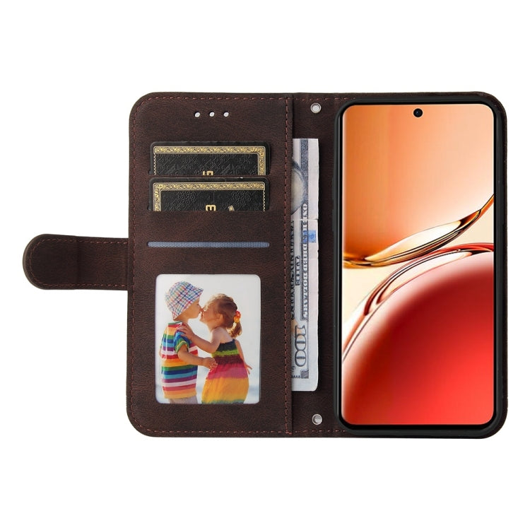 For OPPO Reno12 F 5G Global Skin Feel Life Tree Metal Button Leather Phone Case