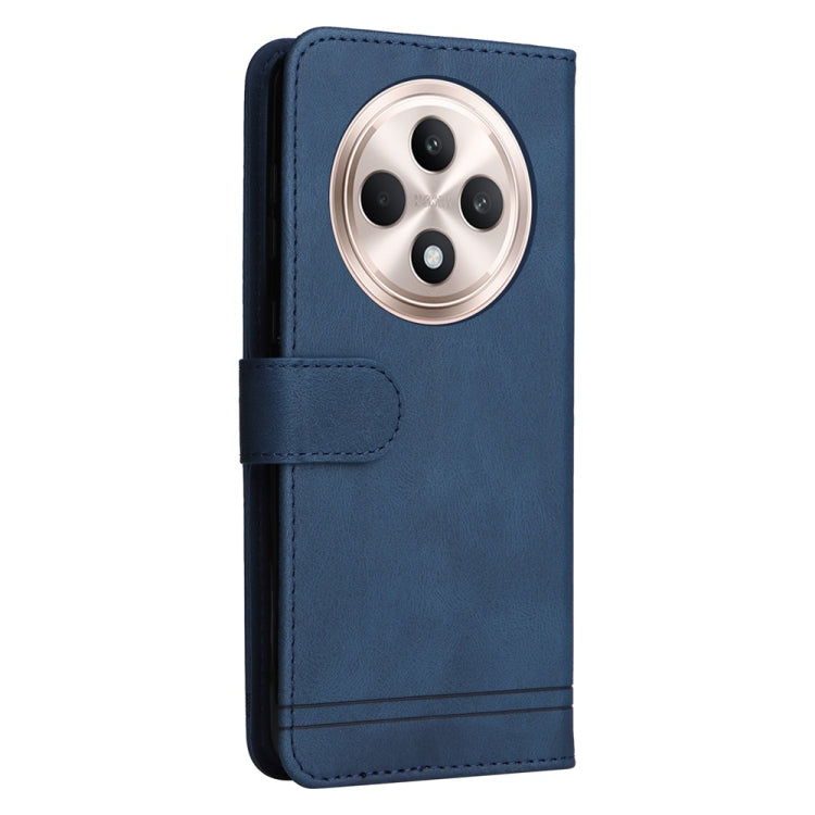 For OPPO Reno12 F 5G Global Skin Feel Life Tree Metal Button Leather Phone Case