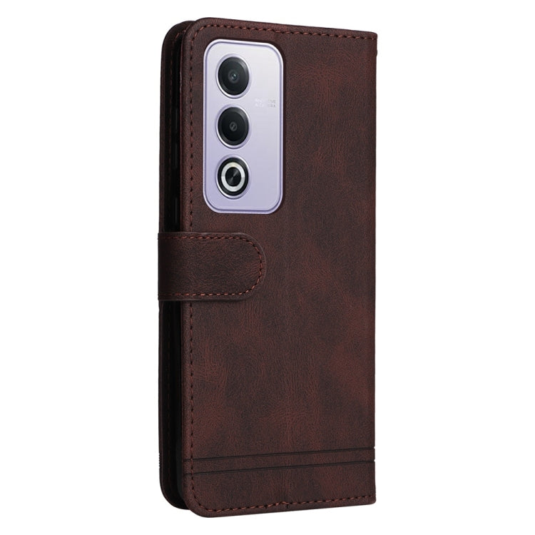 For OPPO A3 Pro 5G Global / India Skin Feel Life Tree Metal Button Leather Phone Case