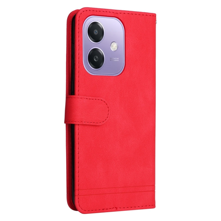 For OPPO A5x 4G / 5G / A3x 4G / 5G India Skin Feel Life Tree Metal Button Leather Phone Case