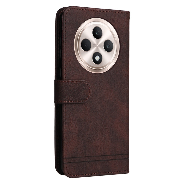 For OPPO Reno12 F 4G Skin Feel Life Tree Metal Button Leather Phone Case