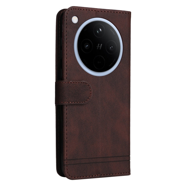 For OPPO Find X8 Skin Feel Life Tree Metal Button Leather Phone Case