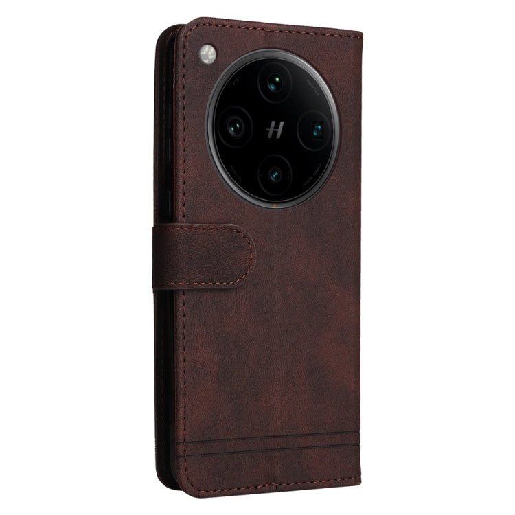 For OPPO Find X8 Pro Skin Feel Life Tree Metal Button Leather Phone Case