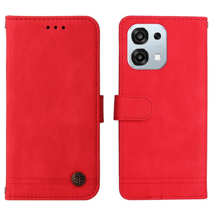 For OPPO A6 Pro 4G / 5G Global / F31 5G Skin Feel Life Tree Metal Button Leather Phone Case