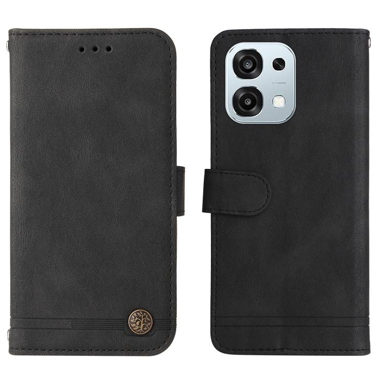 For OPPO A6 Pro 4G / 5G Global / F31 5G Skin Feel Life Tree Metal Button Leather Phone Case