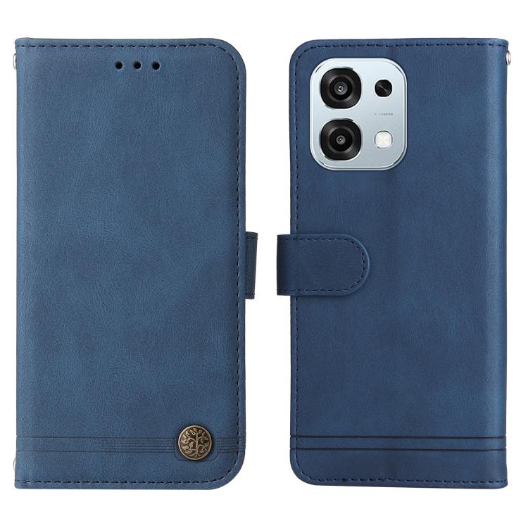For OPPO A6 Pro 4G / 5G Global / F31 5G Skin Feel Life Tree Metal Button Leather Phone Case