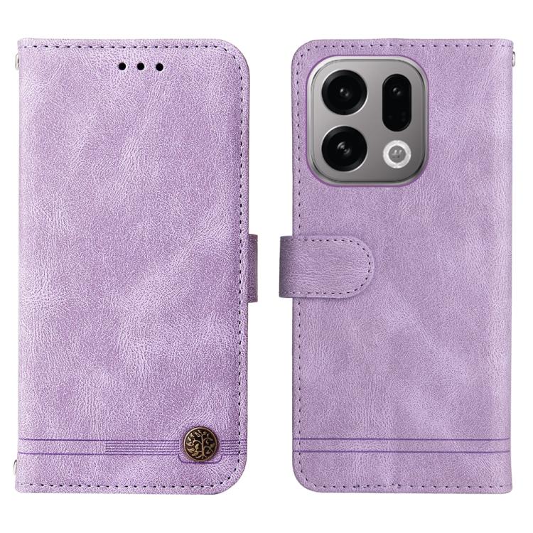 For OPPO Find X9 Skin Feel Life Tree Metal Button Leather Phone Case