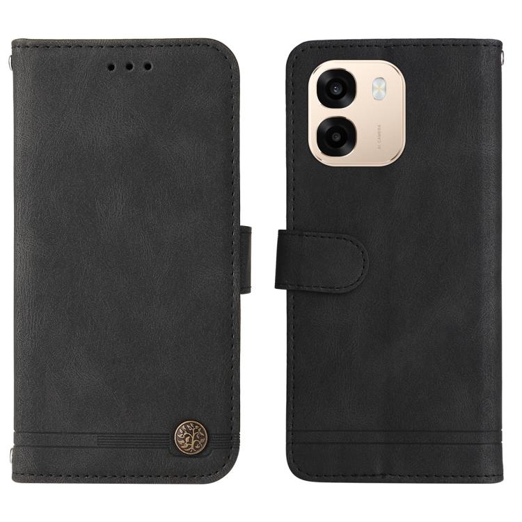 For OPPO A6 4G / 5G / A6x 5G Global Skin Feel Life Tree Metal Button Leather Phone Case