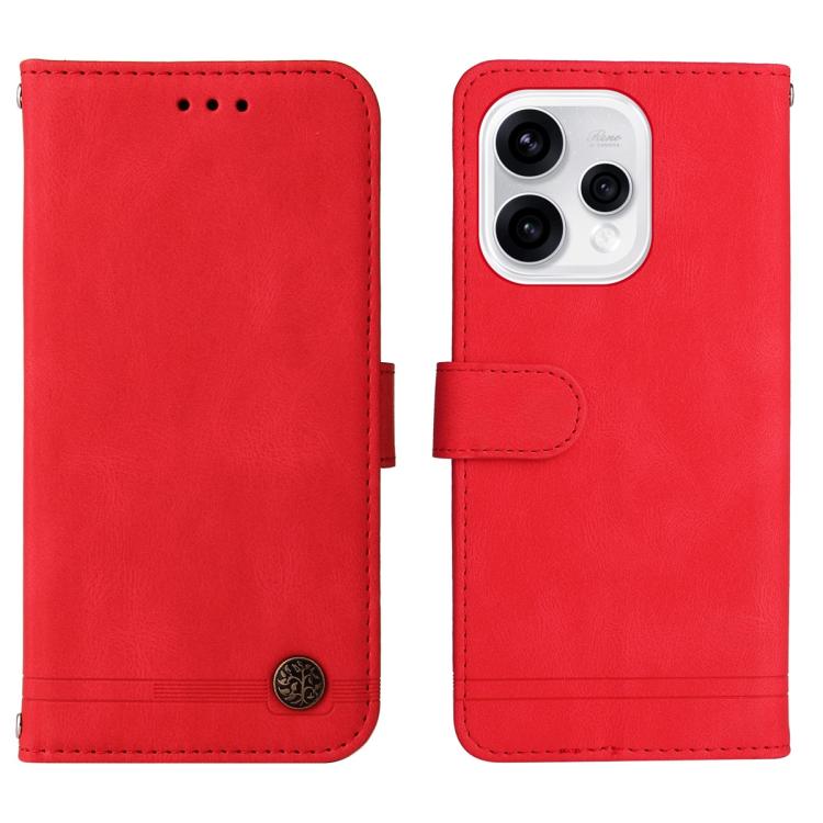 For OPPO Reno15 5G Global / Reno 15c 5G Skin Feel Life Tree Metal Button Leather Phone Case