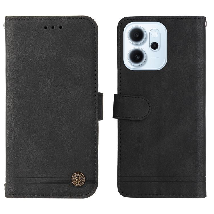 For OPPO Reno15 F 5G Skin Feel Life Tree Metal Button Leather Phone Case