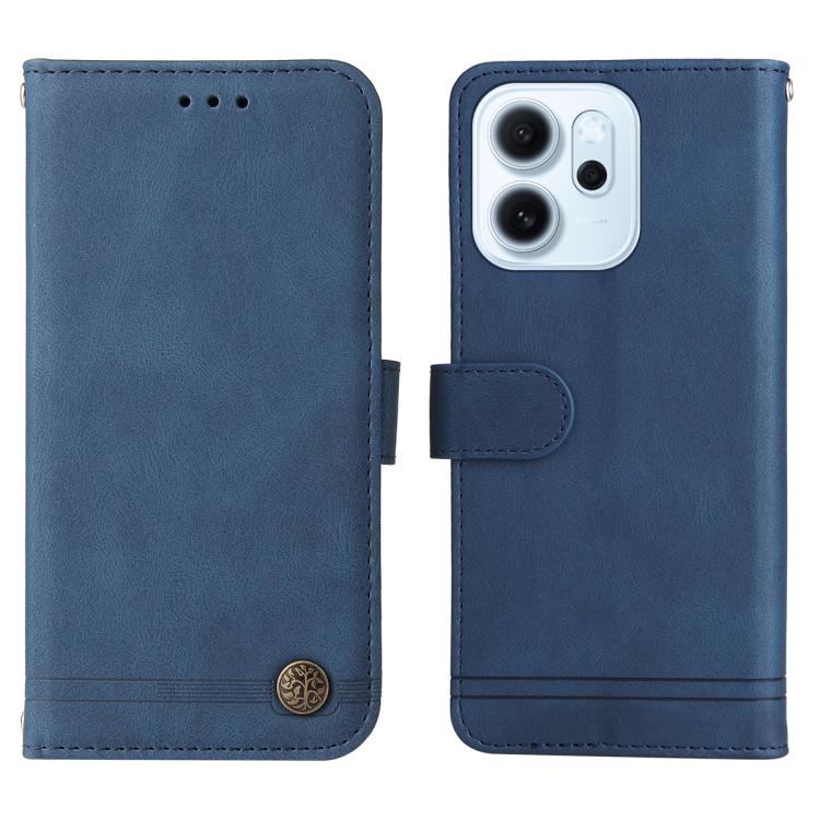 For OPPO Reno15 F 5G Skin Feel Life Tree Metal Button Leather Phone Case