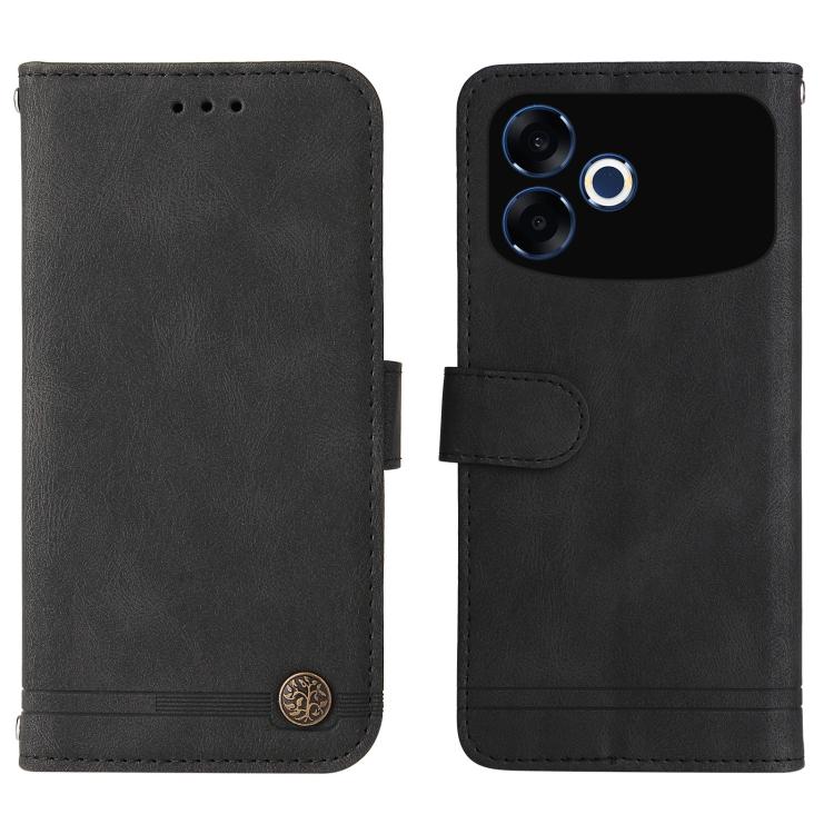 For OPPO F33 Pro 5G Skin Feel Life Tree Metal Button Leather Phone Case