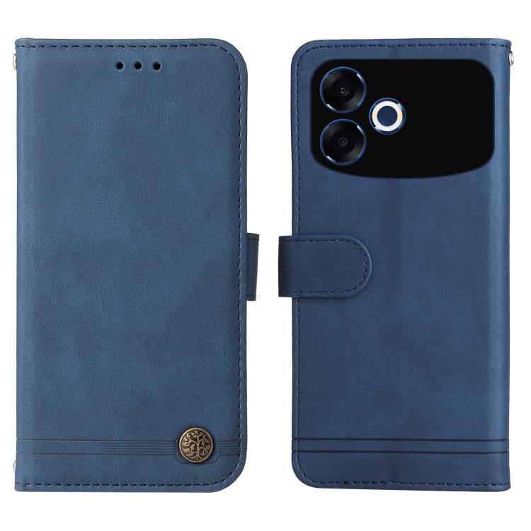 For OPPO F33 Pro 5G Skin Feel Life Tree Metal Button Leather Phone Case