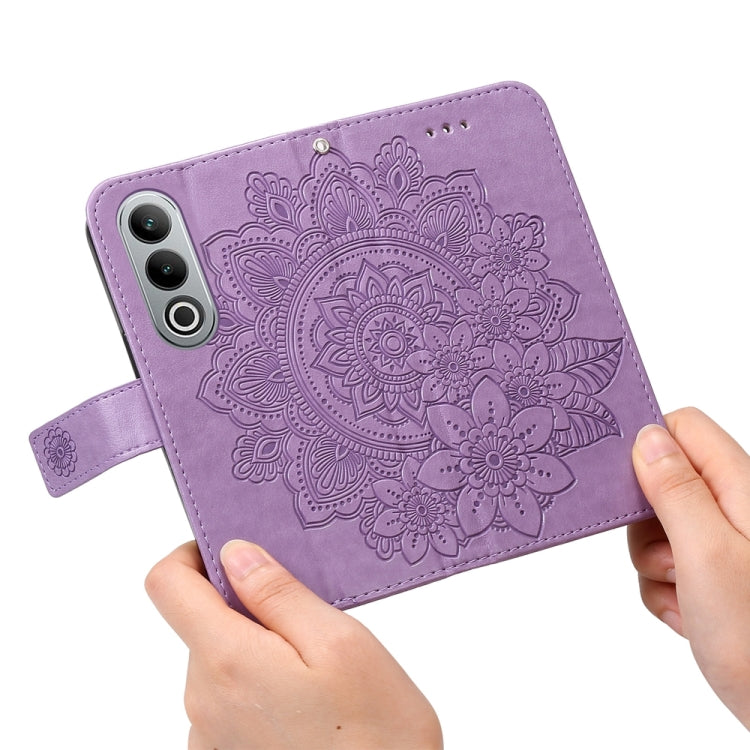 For OPPO K12 Seven-petal Flowers Embossing Leather Phone Case