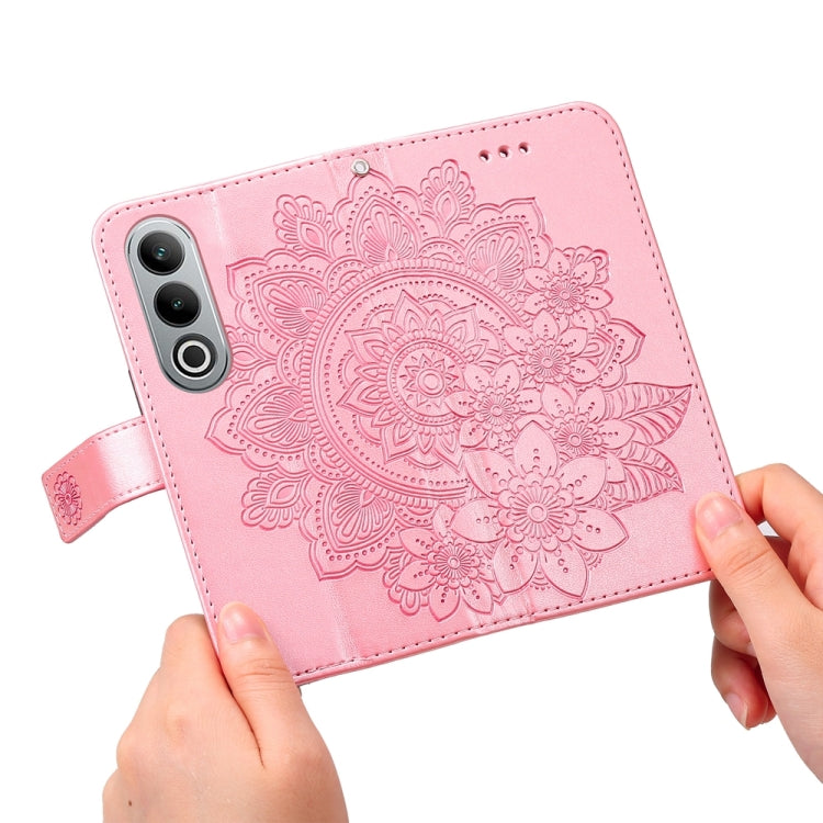 For OPPO K12 Seven-petal Flowers Embossing Leather Phone Case