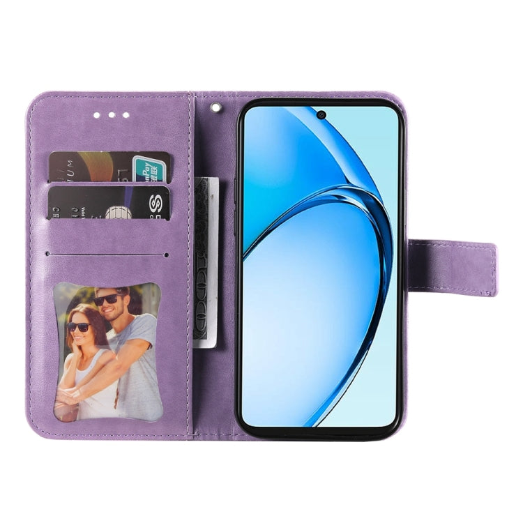 For OPPO A60 4G Global Seven-petal Flowers Embossing Leather Phone Case