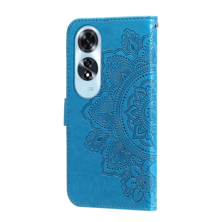 For OPPO A60 4G Global Seven-petal Flowers Embossing Leather Phone Case
