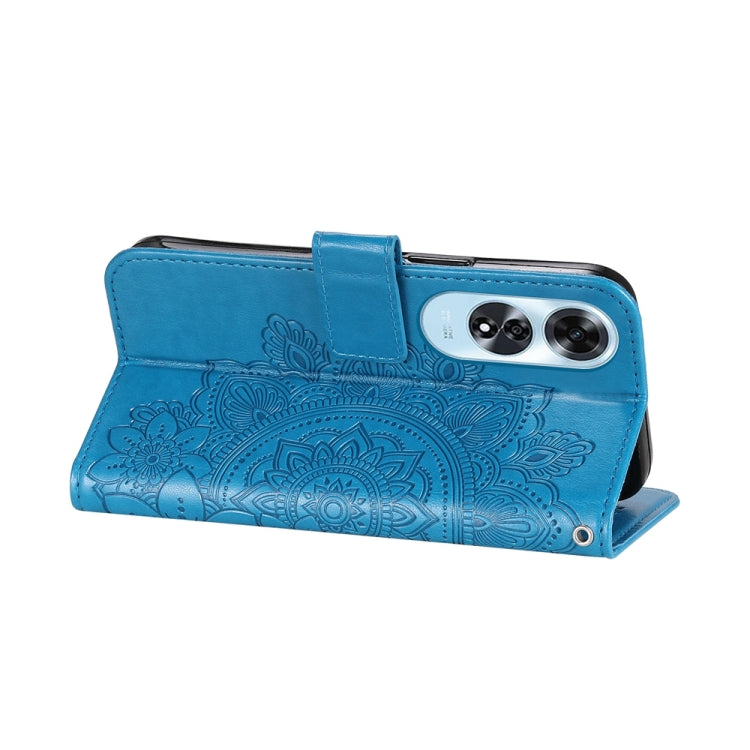 For OPPO A60 4G Global Seven-petal Flowers Embossing Leather Phone Case