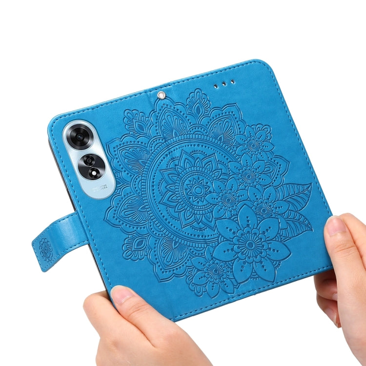 For OPPO A60 4G Global Seven-petal Flowers Embossing Leather Phone Case