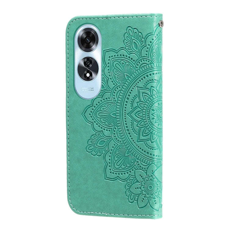 For OPPO A60 4G Global Seven-petal Flowers Embossing Leather Phone Case