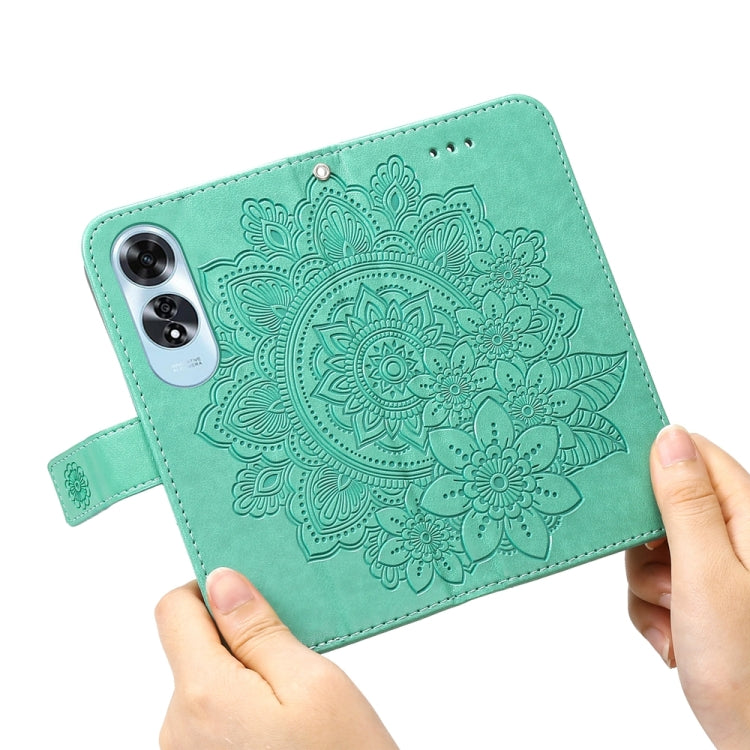 For OPPO A60 4G Global Seven-petal Flowers Embossing Leather Phone Case