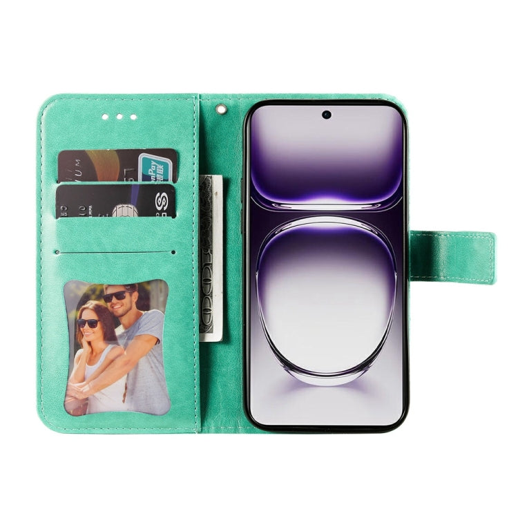 For OPPO Reno12 5G Global Seven-petal Flowers Embossing Leather Phone Case