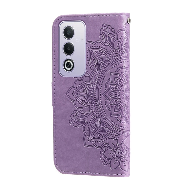 For OPPO A3 Pro 5G Global / India Seven-petal Flowers Embossing Leather Phone Case