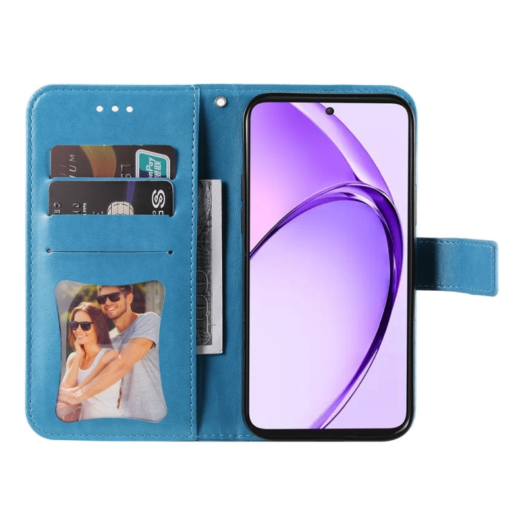 For OPPO A3 Pro 5G Global / India Seven-petal Flowers Embossing Leather Phone Case