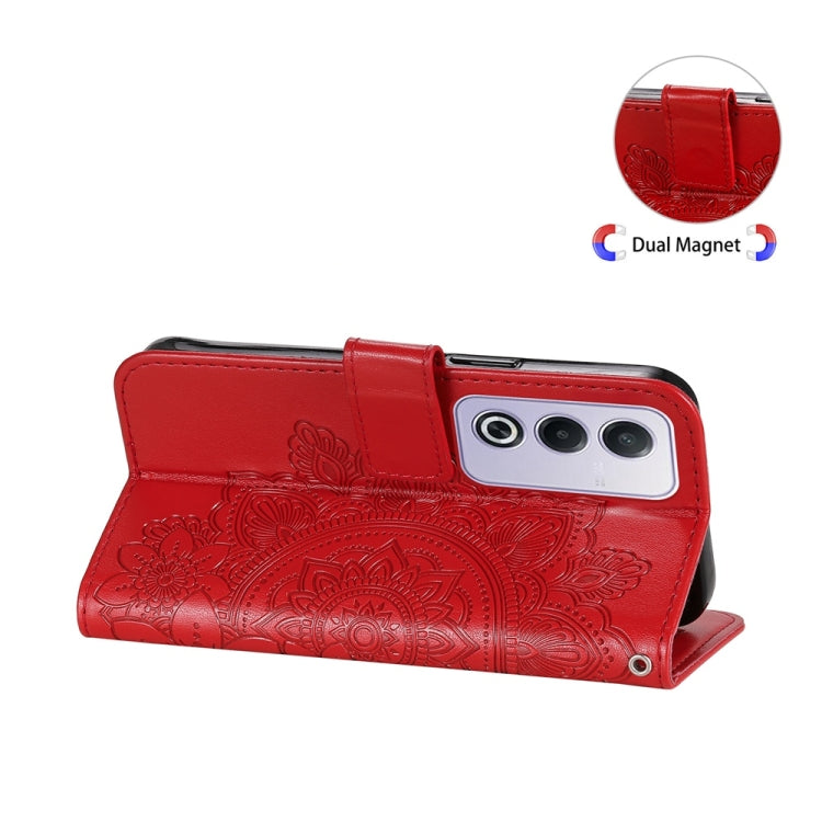 For OPPO A3 Pro 5G Global / India Seven-petal Flowers Embossing Leather Phone Case