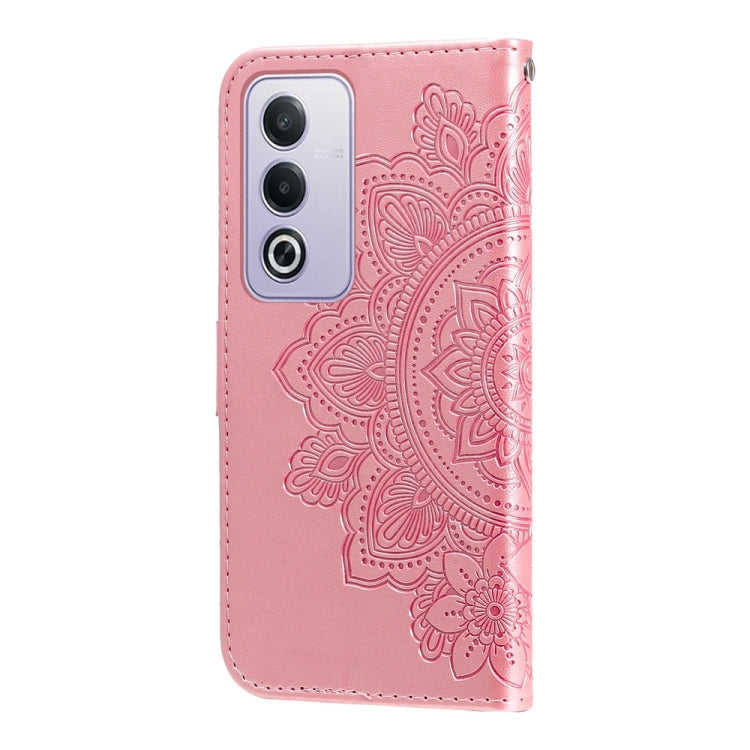 For OPPO A3 Pro 5G Global / India Seven-petal Flowers Embossing Leather Phone Case