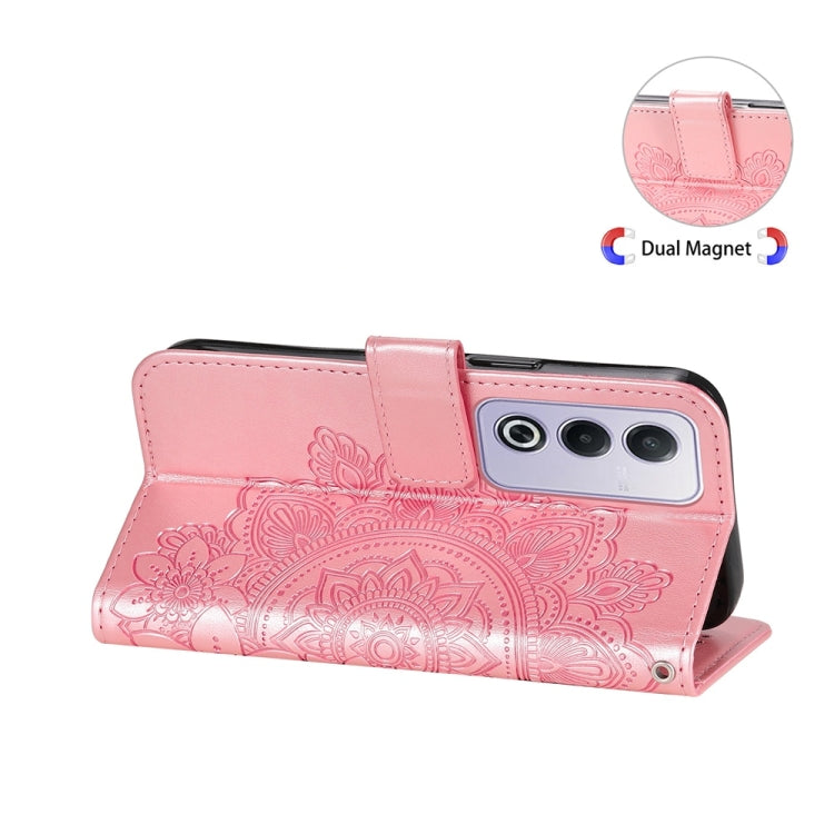 For OPPO A3 Pro 5G Global / India Seven-petal Flowers Embossing Leather Phone Case