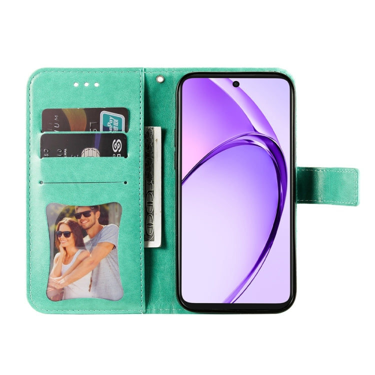 For OPPO A5x 4G / 5G / A3x 4G / 5G India Seven-petal Flowers Embossing Leather Phone Case