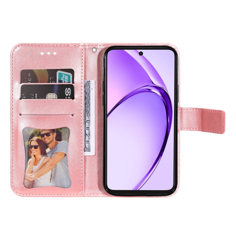 For OPPO A5x 4G / 5G / A3x 4G / 5G India Seven-petal Flowers Embossing Leather Phone Case
