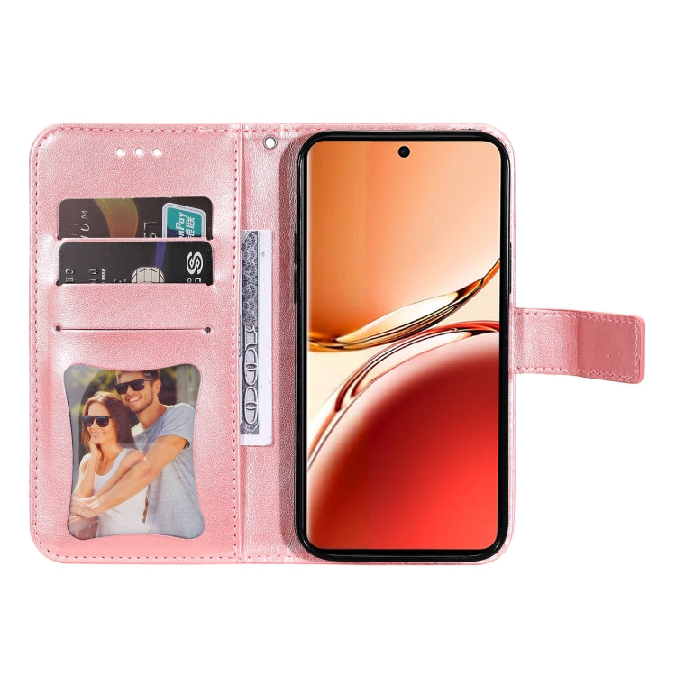 For OPPO Reno12 F 4G Seven-petal Flowers Embossing Leather Phone Case