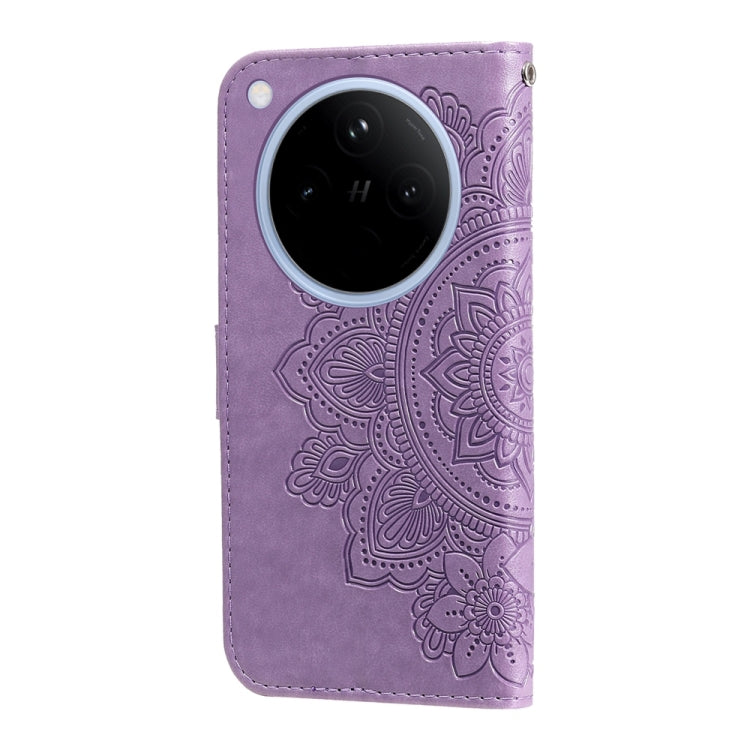 For OPPO Find X8 Seven-petal Flowers Embossing Leather Phone Case