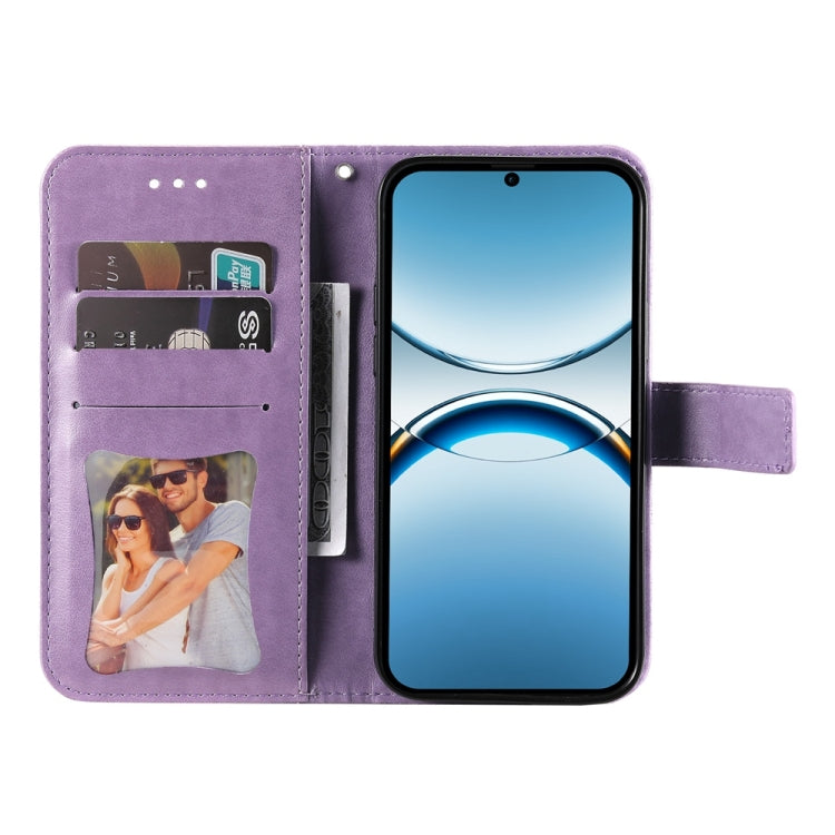 For OPPO Find X8 Seven-petal Flowers Embossing Leather Phone Case
