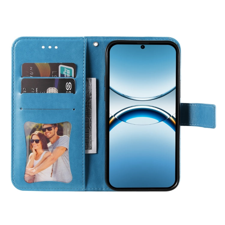 For OPPO Find X8 Seven-petal Flowers Embossing Leather Phone Case